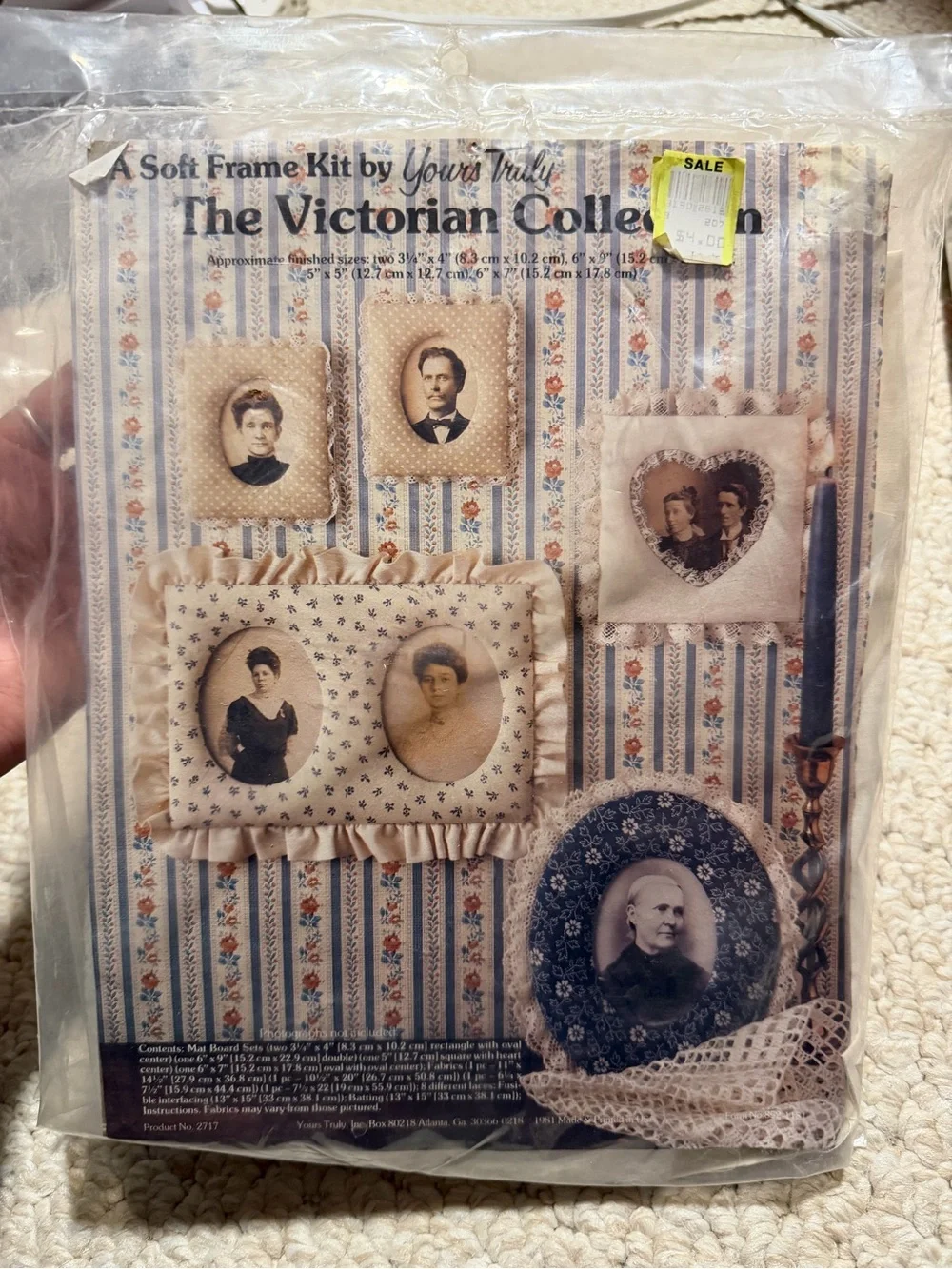 Victorian Soft Picture Frame Kit - Cream & Blue